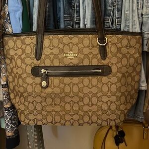 Coach Brown Monogram Tote Bag